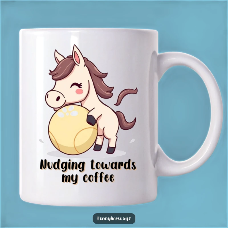 Funny Horse Ball Mug: Energetic Playfulness, Perfect Humorous Gift!