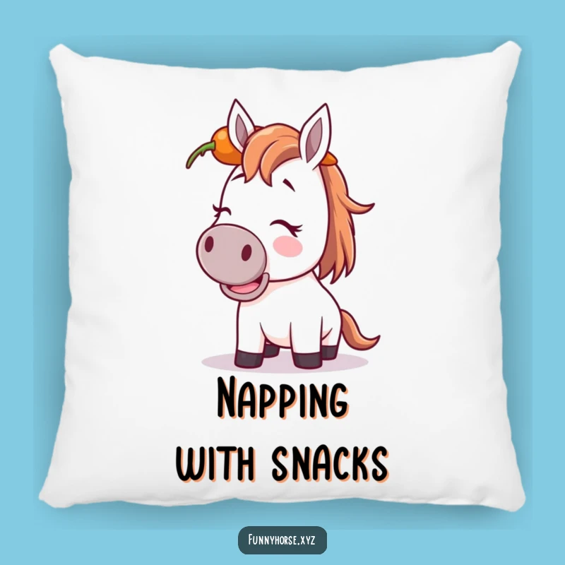 Funny Giggling Horse Carrot Pillow - Cozy Comfort & Comical Horse Gift