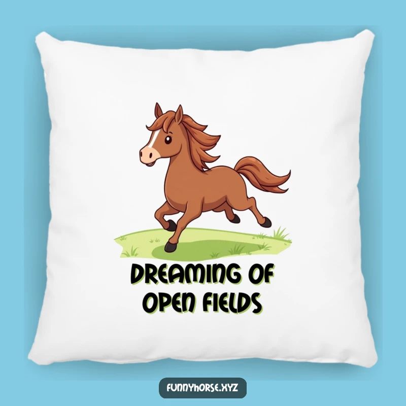 Funny Proud Horse Pillow - Cozy Spirit, Majestic Humor Gift for Your Home!