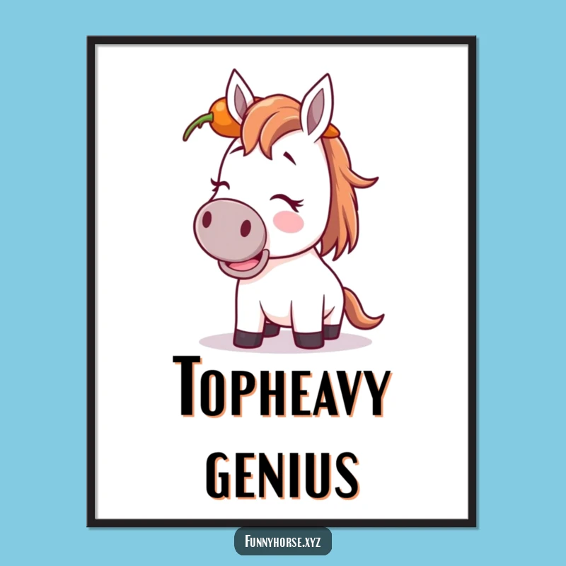 Funny Giggling Horse Carrot Digital Art - Instant Humor & Perfect Gift