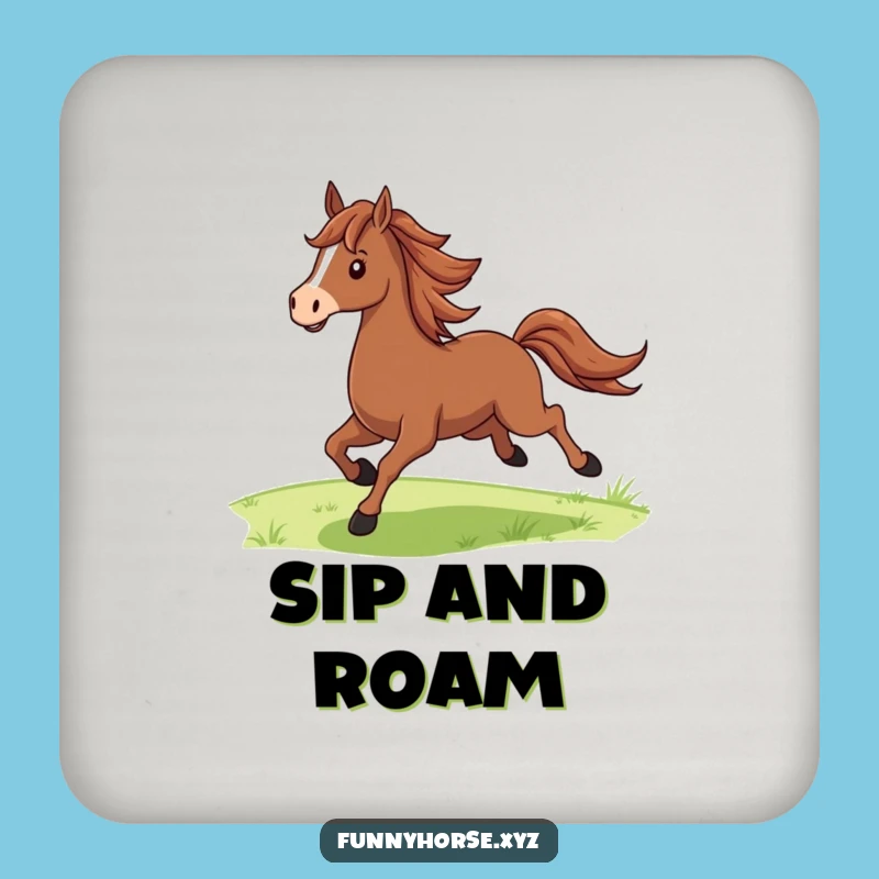 Funny Proud Horse Coaster Set - Majestic Sips, Hilarious Equestrian Gift!