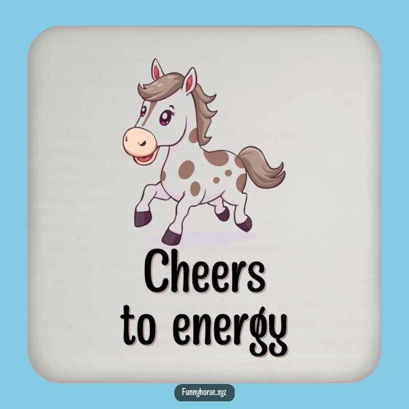 Funny Spotted Horse Coaster Set - Determined Protection, Hilarious Gift!
