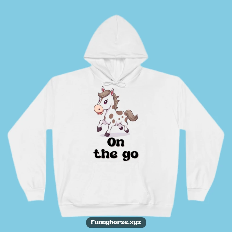 Funny Spotted Horse Hoodie - Cozy Determination, Hilarious Equestrian Gift!