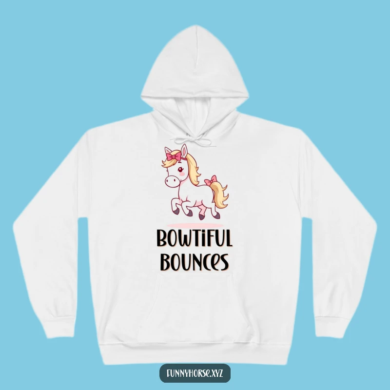 Funny Whimsical Horse Hop Hoodie - Cozy & Funny Equestrian Comfort Gift