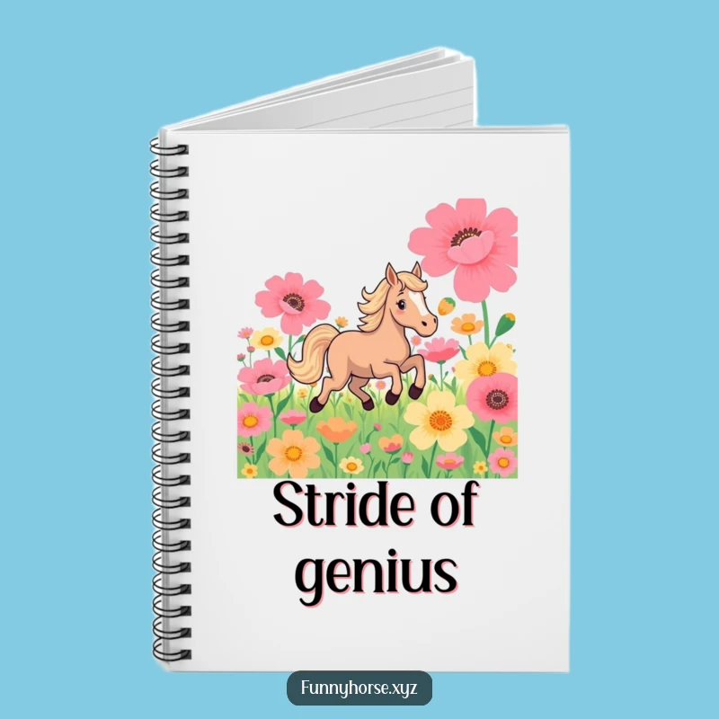 Funny Horse Flower Gallop Notebook: Journal Equine Humor Gift