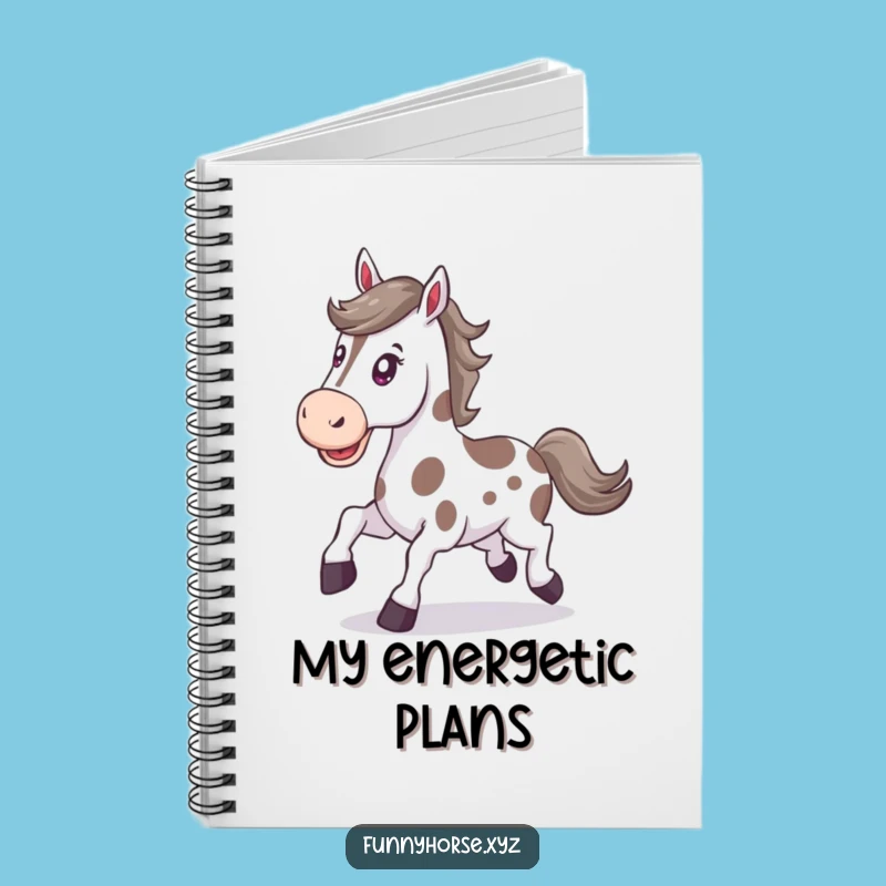 Funny Spotted Horse Notebook - Trot Your Goals, Hilarious Equestrian Gift!