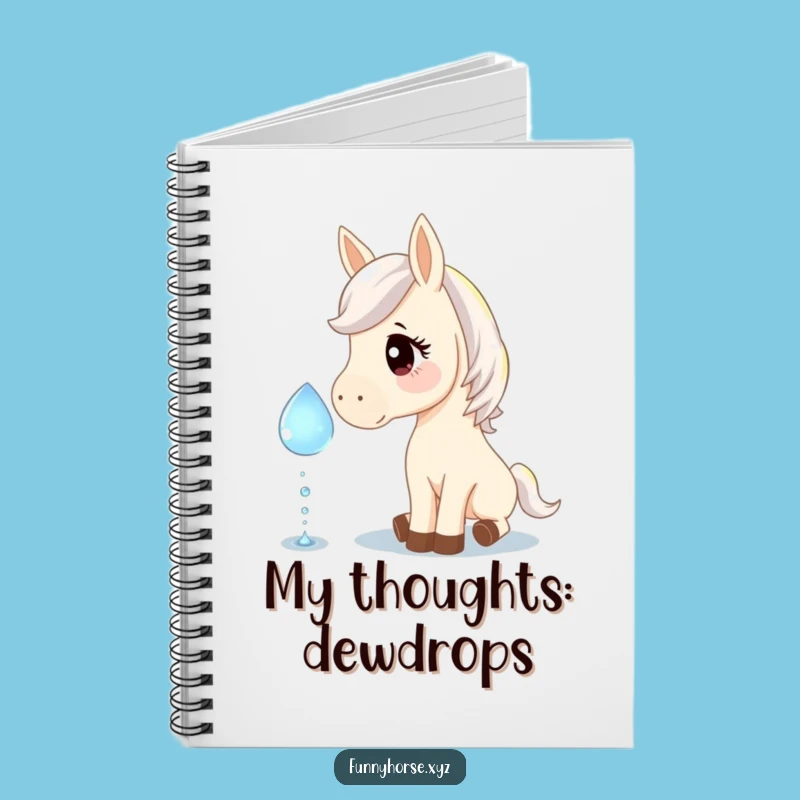 Funny Horse Dewdrop Notebook: Jot Down Ideas with Sparkling, Humorous Flair!