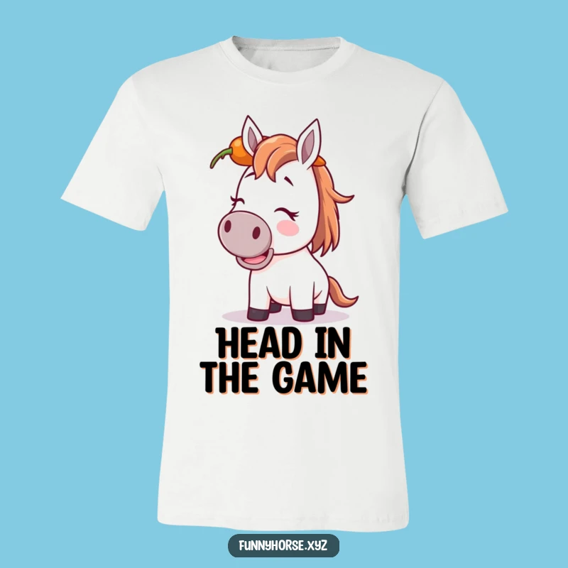 Funny Giggling Horse Carrot T-Shirt - Comical Equestrian Apparel & Great Gift